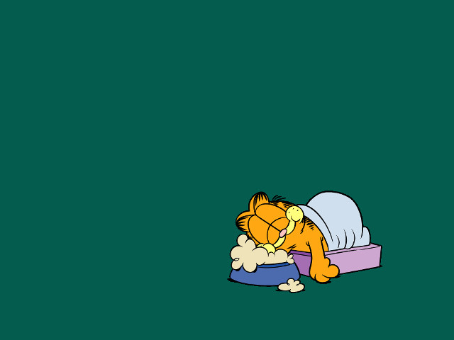 Cartoon cat sleeping box blanket free wallpaper - medium preview image