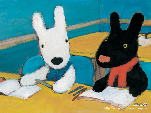Dog rabbit table book fork free wallpaper - medium preview image