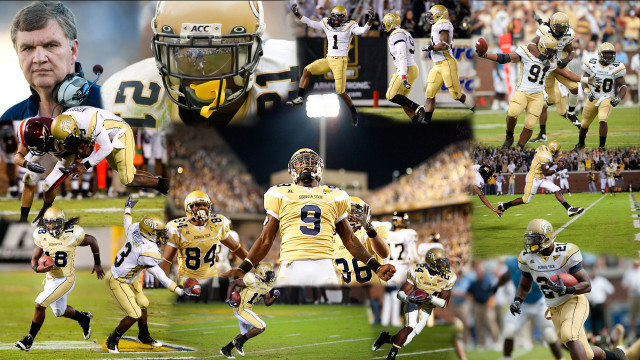 Football player running football collage free wallpaper - medium preview image