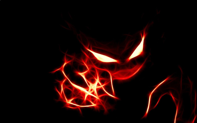Demon face red black glowing free wallpaper - medium preview image