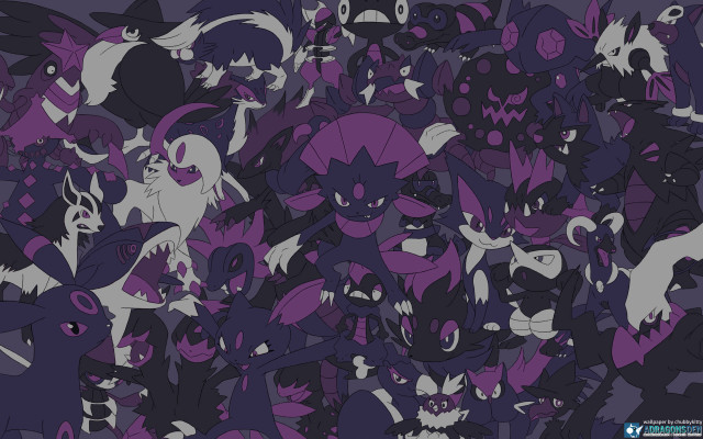 Cartoon characters purple black pattern #4 free wallpaper - medium preview image
