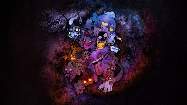 Cartoon characters glowing eyes dark free wallpaper - medium preview image