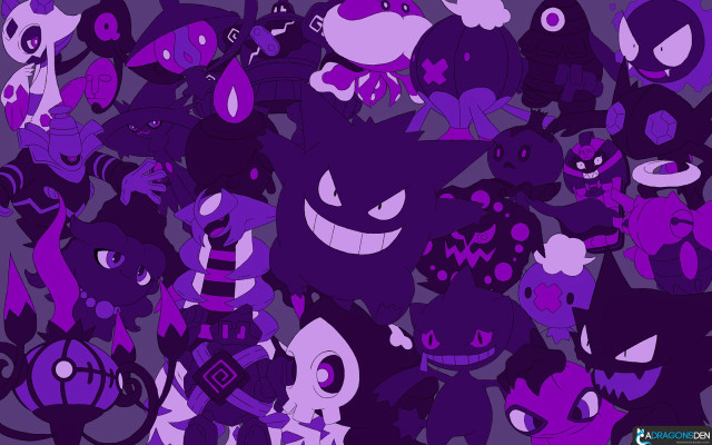 Cartoon characters purple black pattern #5 free wallpaper - medium preview image