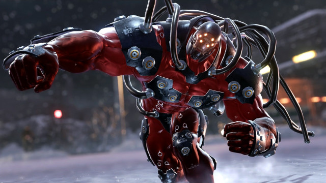 Robot red black suit helmet free wallpaper - medium preview image