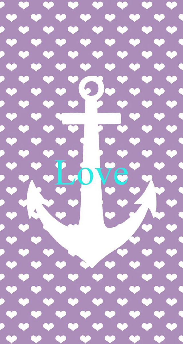 Purple anchor hearts love blue free wallpaper - medium preview image