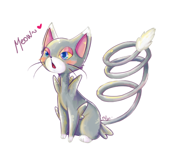 Cat heart tail chest back free wallpaper - medium preview image