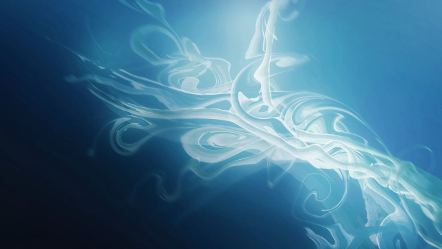 Blue background white swirl light free wallpaper - medium preview image