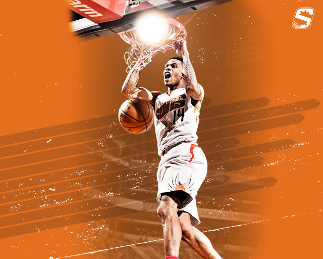 Basketball player dunking basketball hoop free wallpaper - medium preview image