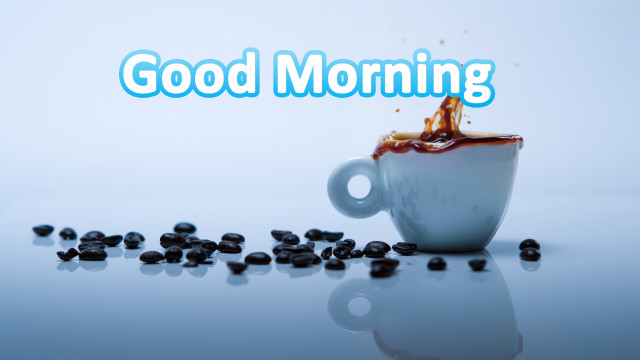 Coffee cup splash good morning free wallpaper - medium preview image