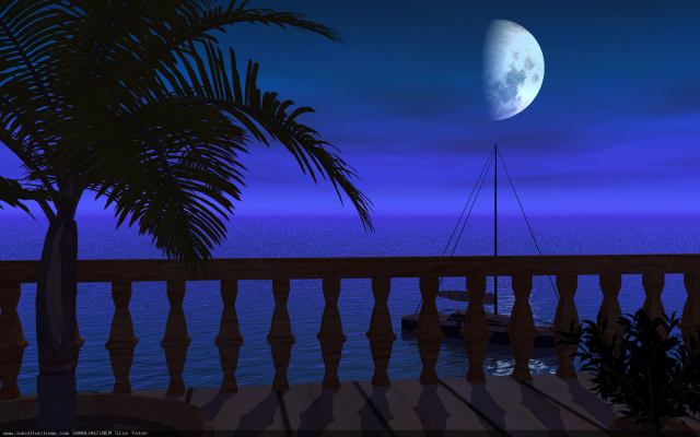 Boat night water full moon #2 free wallpaper - medium preview image