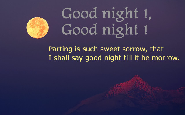 Full moon night quote romantic free wallpaper - medium preview image