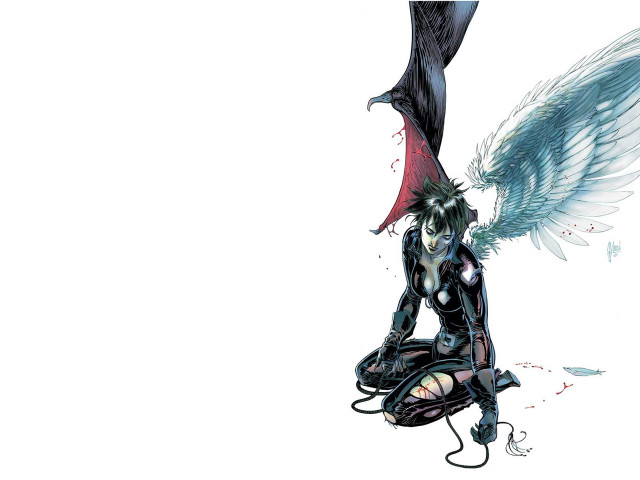 Woman wings sitting computer mouse free wallpaper - medium preview image