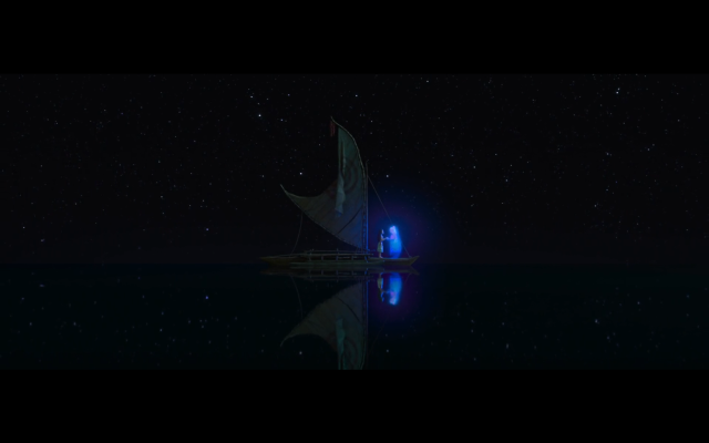 Sailboat floating water night bright free wallpaper - medium preview image