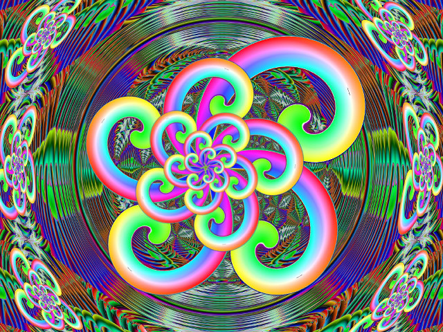 Colorful abstract flower design center #2 free wallpaper - medium preview image