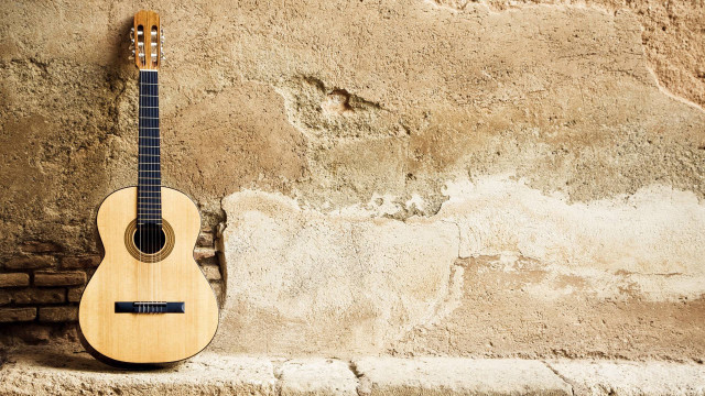 Guitar stone wall brick background #2 free wallpaper - medium preview image