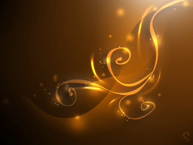 Shiny gold swirl background light free wallpaper - medium preview image