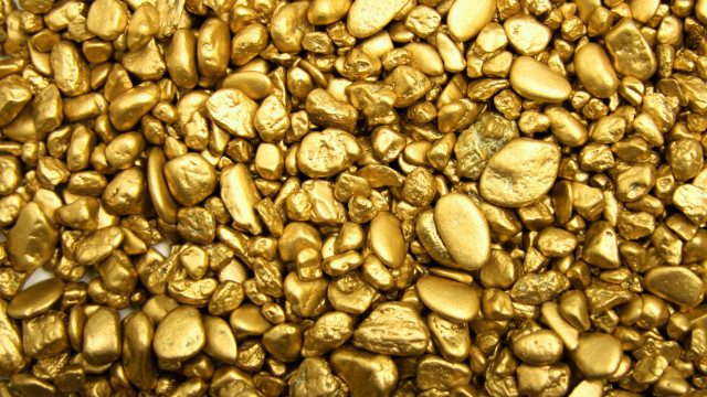 Gold rocks white surface background free wallpaper - medium preview image