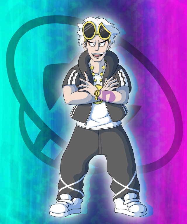Cartoon character yellow goggles arms free wallpaper - medium preview image