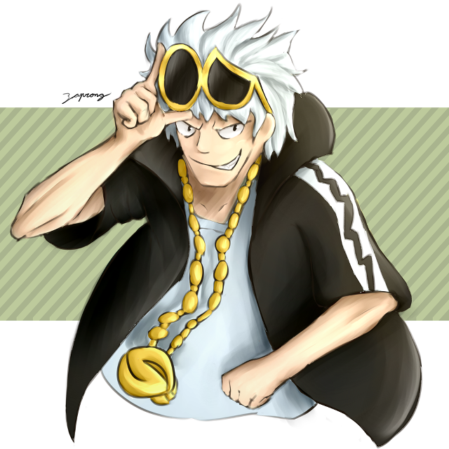 Man chain sunglasses jacket white free wallpaper - medium preview image