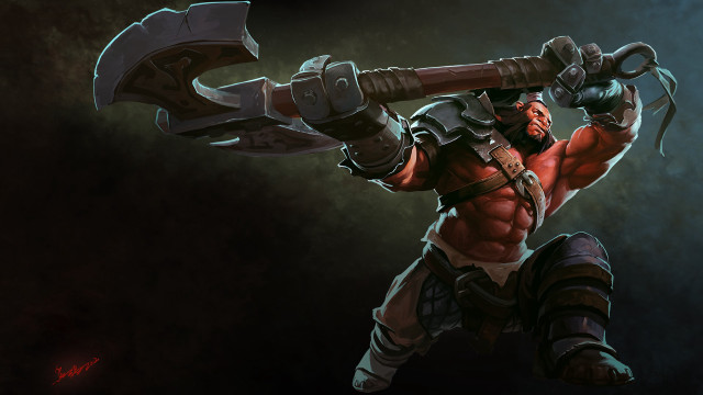 Man giant axe helmet warrior free wallpaper - medium preview image