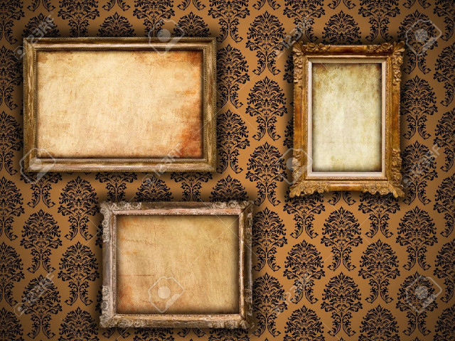 Old frames wall damask background free wallpaper - medium preview image