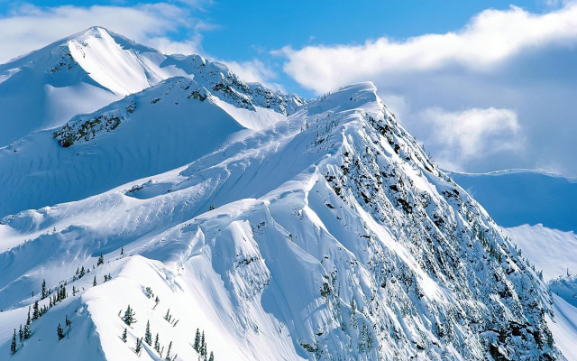 Snowy mountain sky clouds background #5 free wallpaper - medium preview image