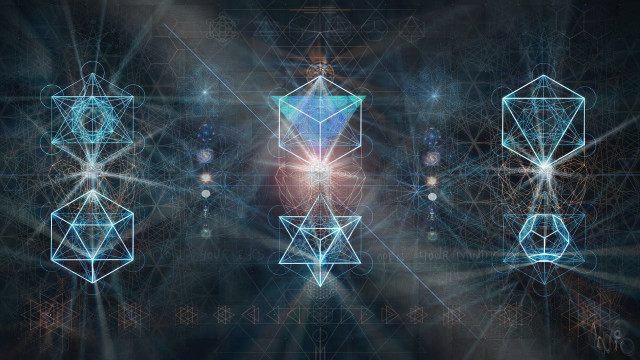 Abstract shapes light dark background free wallpaper - medium preview image