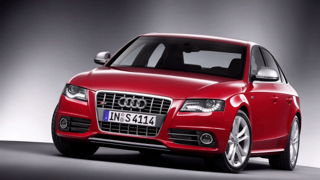 Red car studio black white free wallpaper - medium preview image