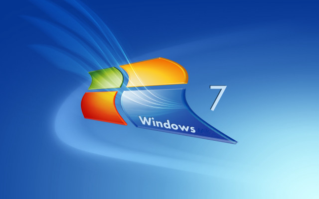 Blue orange logo windows7 background free wallpaper - medium preview image
