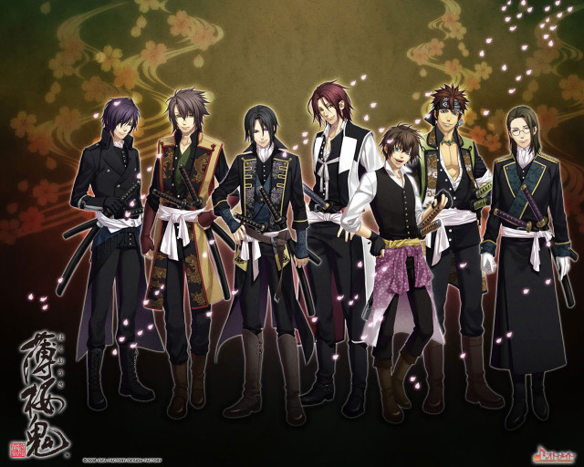 Anime characters group dark background #10 free wallpaper - medium preview image