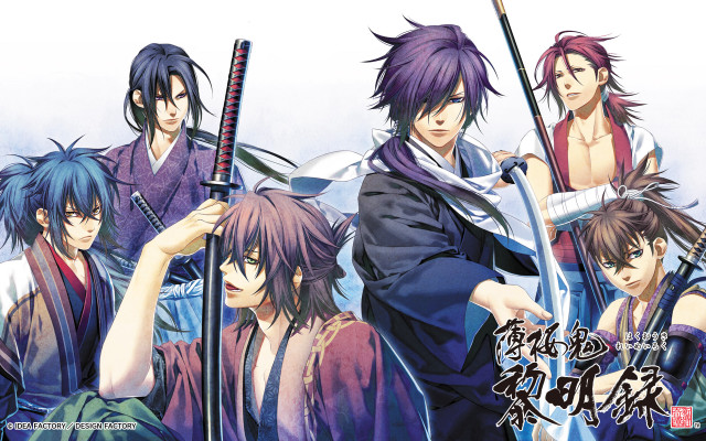 Anime characters swords background group free wallpaper - medium preview image