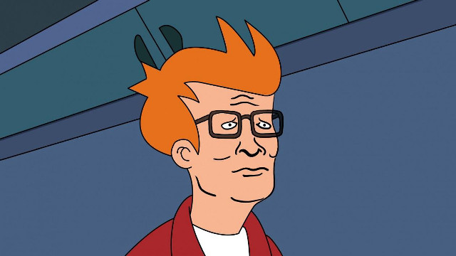 Cartoon redhair glasses bluebackground sad free wallpaper - medium preview image