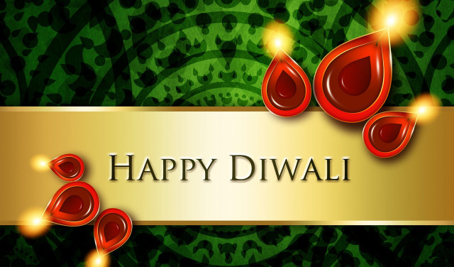 Happy diwali background gold ribbon free wallpaper - medium preview image