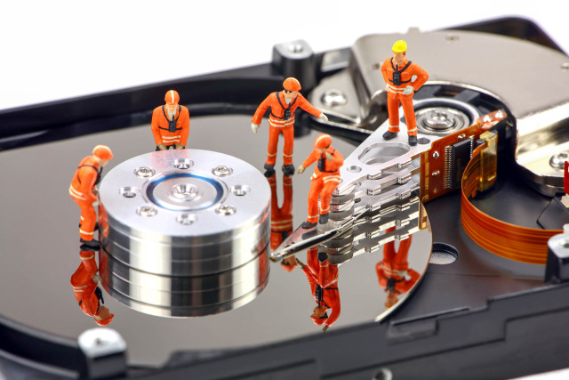 Hard drive small people middle free wallpaper - medium preview image