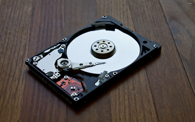 Hard drive wooden table scissors free wallpaper - medium preview image