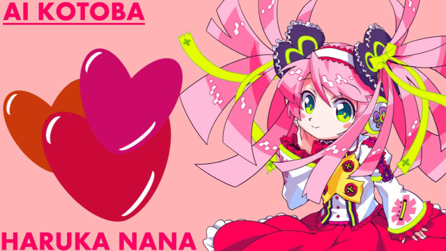 Girl pink hair heart pink free wallpaper - medium preview image