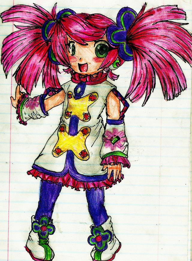 Girl pink hair hat roller free wallpaper - medium preview image