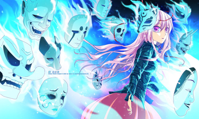 Girl long hair skulls ball free wallpaper for desktop - medium preview image