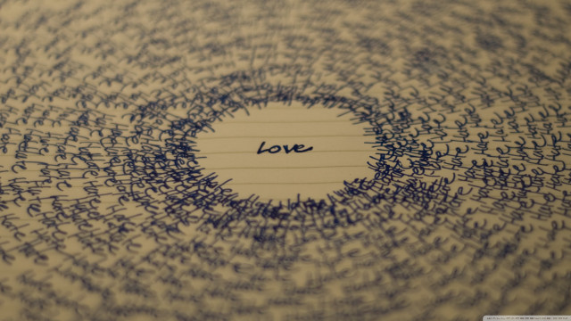 Spiral writing love circle paper free wallpaper - medium preview image