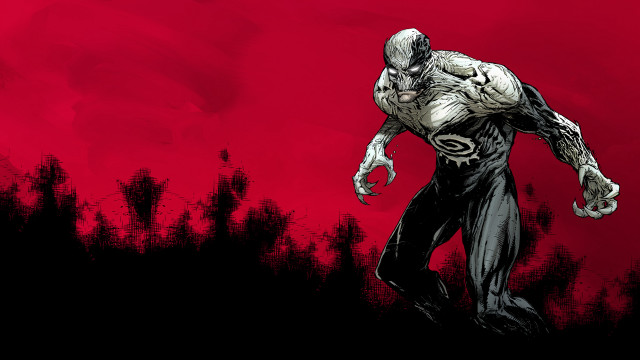 Man red background bloody face free wallpaper - medium preview image
