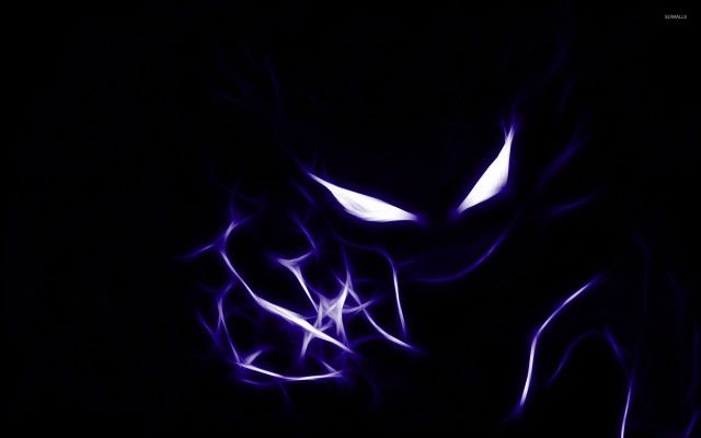 Glowing purple face shock art free wallpaper - medium preview image