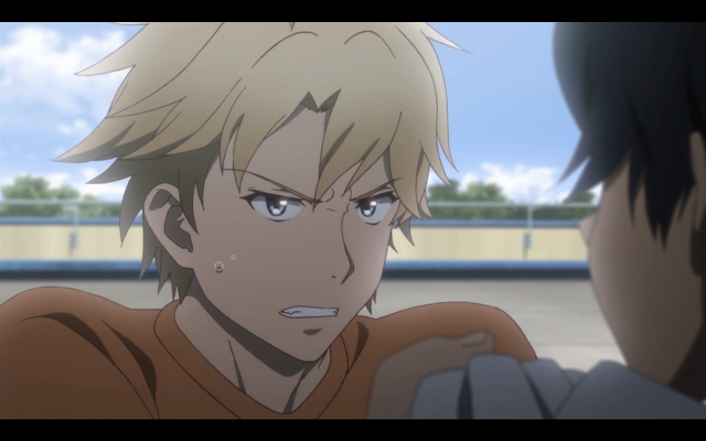 Blonde man brown shirt blue free wallpaper - medium preview image