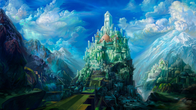 Castle mountain range sky background #2 free wallpaper - medium preview image