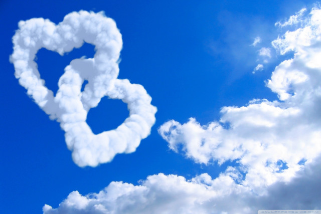 Heart shaped cloud blue sky #3 free wallpaper - medium preview image