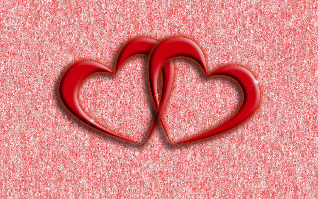 Hearts couple pink red background free wallpaper - medium preview image