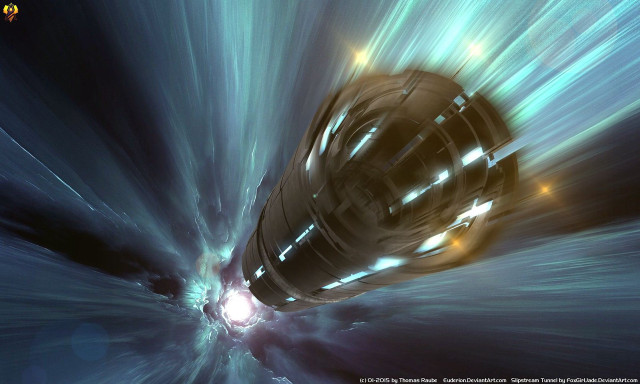 Large spaceship bright light center free wallpaper - medium preview image