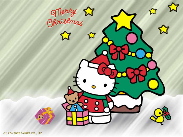 Hello kitty christmas tree teddy #2 free wallpaper - medium preview image