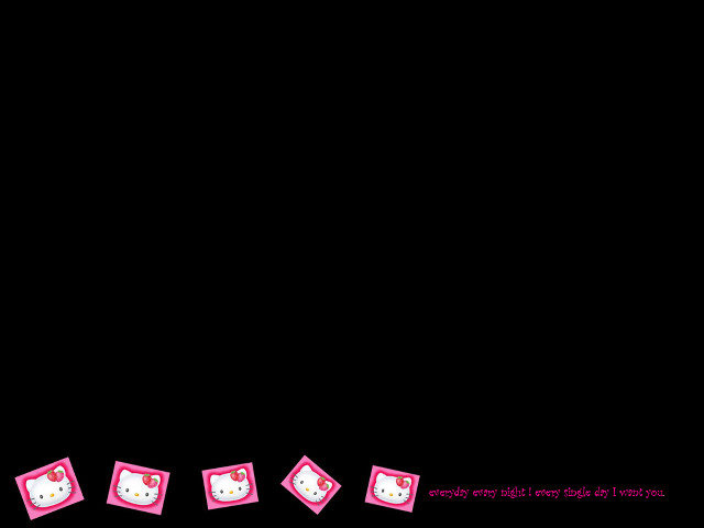 Hello kitty pink heads black free wallpaper - medium preview image
