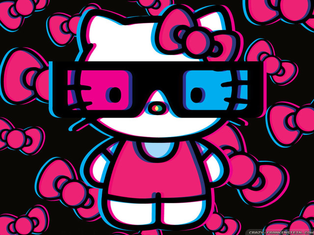 Hello kitty wallpaper pink blue free wallpaper - medium preview image