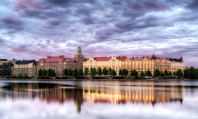 Large building clock tower water #23 free wallpaper - medium preview image